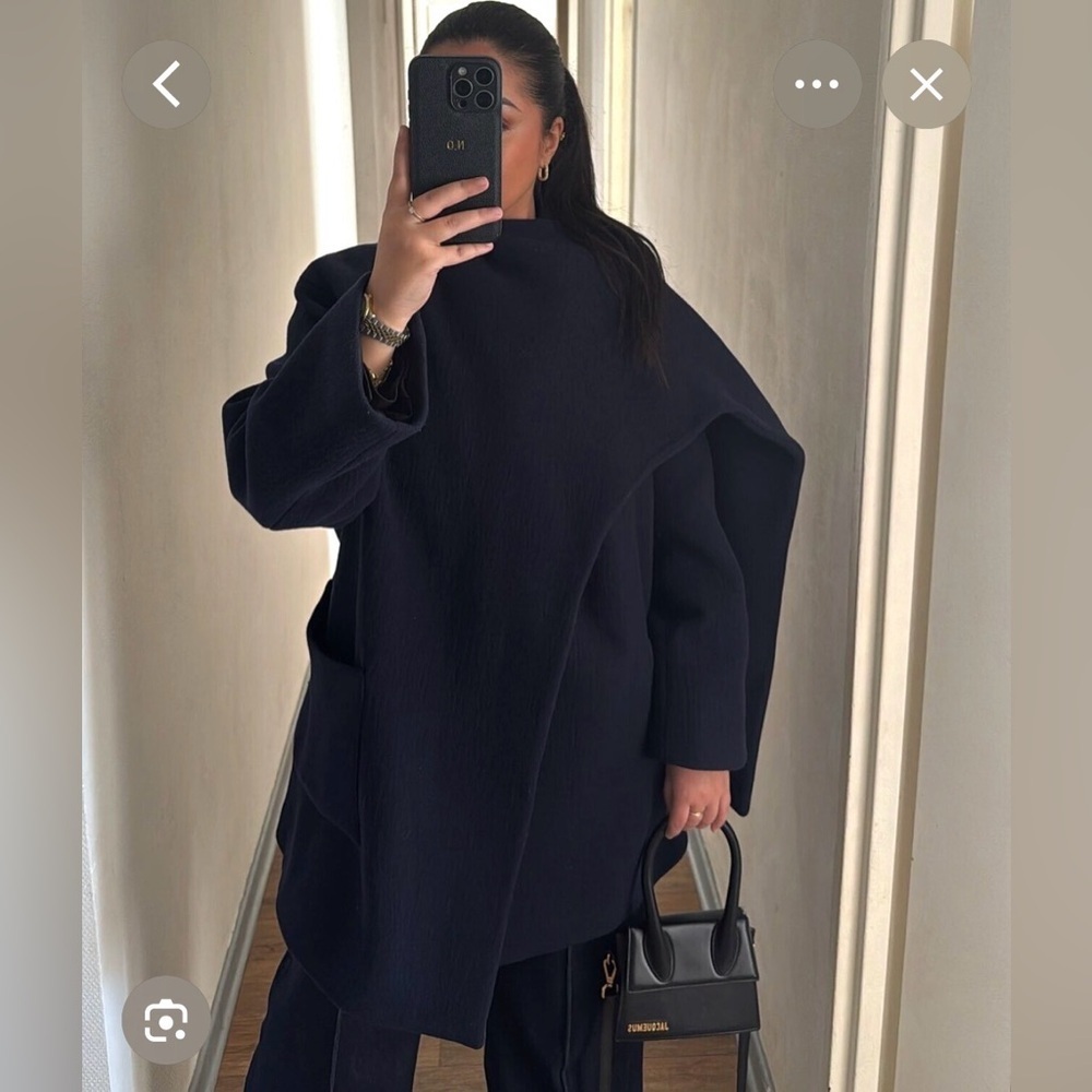 🔥🔥Zara navy blue wool coat - Picture 3 of 7